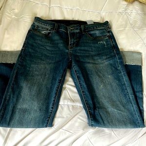 Banana republic girlfriend fit jeans cuffed hem size 28